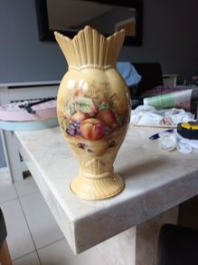 Ansley Vintage Orchard  Gold  Vase.  In Perfect Condition.