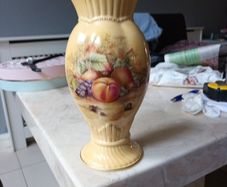 Ansley Vintage Orchard  Gold  Vase.  In Perfect Condition.
