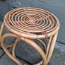 Vintage Rattan/Bamboo stool/side Table Image 2