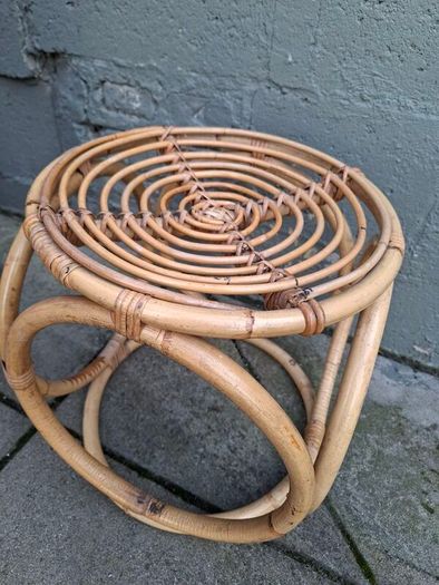 Vintage Rattan/Bamboo stool/side Table