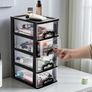 Clear Plastic Storage Drawer Unit, Small Desk Organizer Storage Box, Durable Storage Bin Container Case for Countertop Stationery Pens Makeup Office Supplies Image 2