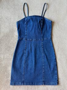 Mini Denim Bodycon Dress - UK 10
