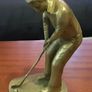 three vintage heavy brass item's, 2nd golfer added Image 2