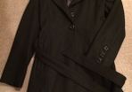 Guess Black Winter Wool Long Black Coat size Large uk14