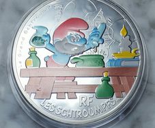 France 50 Euro Silver (.900) Uncirculated Coin 2020 - Papa Smurf - The Smurfs