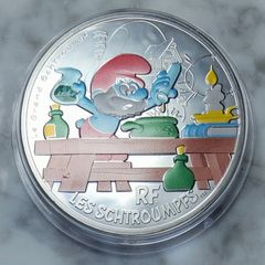 France 50 Euro Silver (.900) Uncirculated Coin 2020 - Papa Smurf - The Smurfs