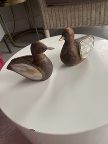 Vintage Global Mother of Pearl and Wood Ducks