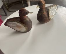 Vintage Global Mother of Pearl and Wood Ducks