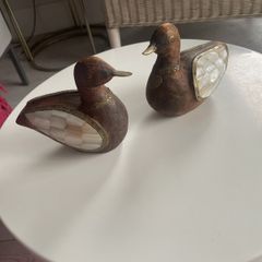 Vintage Global Mother of Pearl and Wood Ducks
