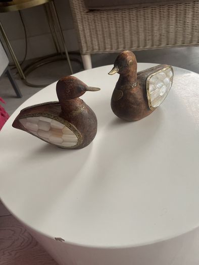 Vintage Global Mother of Pearl and Wood Ducks