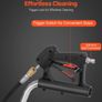 18 Pressure Washer Surface Cleaner, Stainless Steel Pressure Washer Attachments with 4 Wheels, 4000 Max PSI, 3/8 Quick Connector, 2 Spray Nozzles, Dual Handle, for Concrete, Patio, Sidewalk Image 6