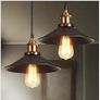 2 Pack Vintage Industrial Black Pendant Light for Kitchen Island, Retro Chandeliers Fixtures E26 E27 Base, Hanging Ceiling Light Lamp Fixture, Bar Lights Hanging Image 2