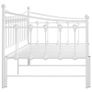 Pull-out Sofa Bed Frame White Metal 90x200 cm Image 8