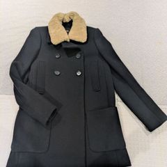 Maje Navy Wool Short Coat 36