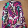Gallery  Abstract  Colour Long Sleeved  Blouse.  Size.14 Image 2