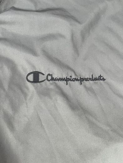 Vintage 90s Champion Mens Windbreaker - Size L Grey - Thermolite Active