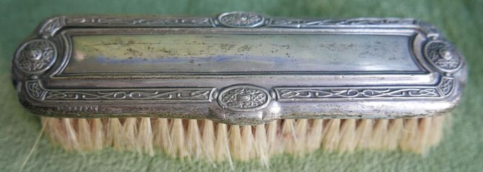 Antique 1800s Sterling Silver Cloth Brush, Art Deco Cloth Brush, 1800s - 97,8g