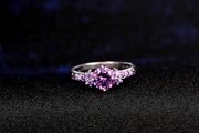 Women's ring in 925 sterling silver with Tibetan stone