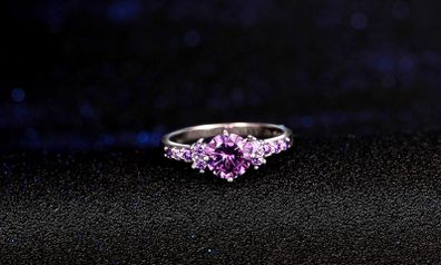 Women's ring in 925 sterling silver with Tibetan stone