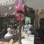 Elegant Victorian Cranberry Glass & Brass Banquet Oil Lamp Image 2