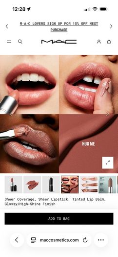 MAC Lustreglass Lipstick Shade 508 Hug me