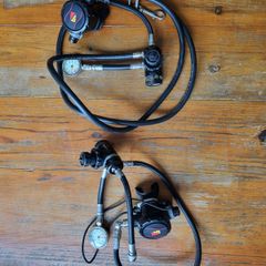 Virtually new - Diverite sidemount Regulators, Octopus +gauges