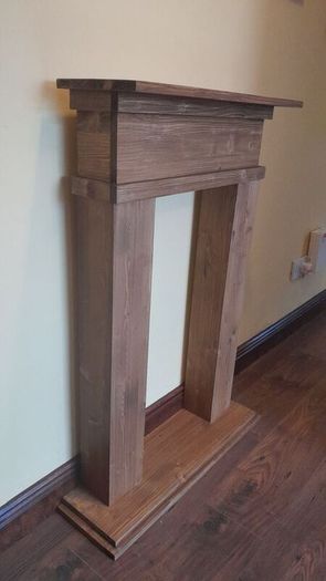 Fireplace surround brown "Brownie", NEW