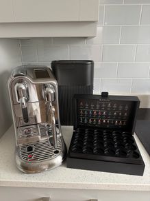 Sage Creatista Pro Pod Coffee Machine including capsule holder and recycling bin