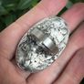 1 Stunning Purple Mica Stone  Lepidolite Meditation Reiki Crystal Dystopian Ring Size 8 Image 9