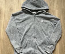Suvene grey zip up hoodie