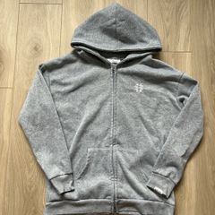 Suvene grey zip up hoodie