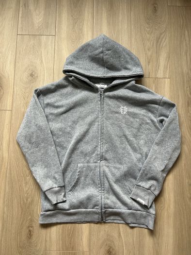 Suvene grey zip up hoodie