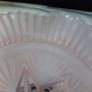 Art Deco Peach frosted Cake Plate Image 5