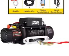 Electric Winch 13500 LBS/ 6123KG 12V 27M/92FT Synthetic Tow Rope Lifting troliu Hoist for 4X4 Car Trailer ATV Truck Boat