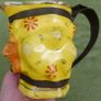 Antique Prattware Satyr Yelow Jug c.1800 - hand-made handle Image 4