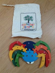 Wooden colour and number jigsaw