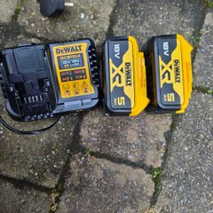 Dewalt Charger and two batteries