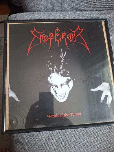 EMPEROR: Wrath of the Tyrant- Framed cover signed by Samoth and Ihsahn