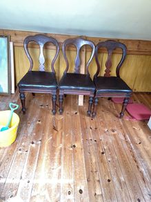3 Victorian mahogany chairs