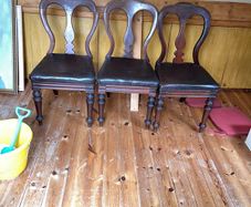 3 Victorian mahogany chairs