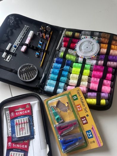Sewing Machine and huge accessories/fabric bundle