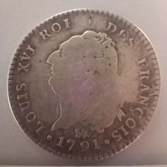 France, 1791 Louis XVI, 30 Sols, Silver Coin