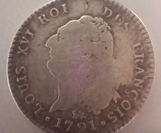 Louis XVI, 30 Sols, Silver Coin, French Revolution. Paris.