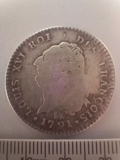 Louis XVI, 30 Sols, Silver Coin, French Revolution. Paris.
