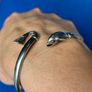 Sterling Silver Dolphin Cuff Bracelet Image 2