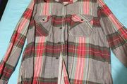 cedarwood state red grey green long sleeve shirt with hood