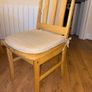 Round solid pine dining table with 5 chairs Image 5