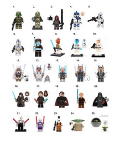 Star Wars Minifigures Collection Lego Compatible A-C