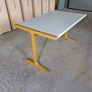 Wooden Tables White Tops Image 2