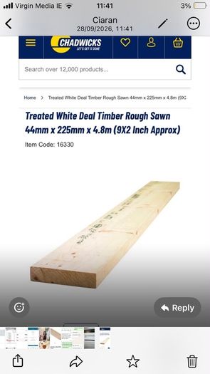 Timber, brand new. 2 planks